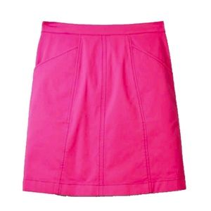 Boden Daisy Chino Skirt Cotton Pockets Size 8 Pink